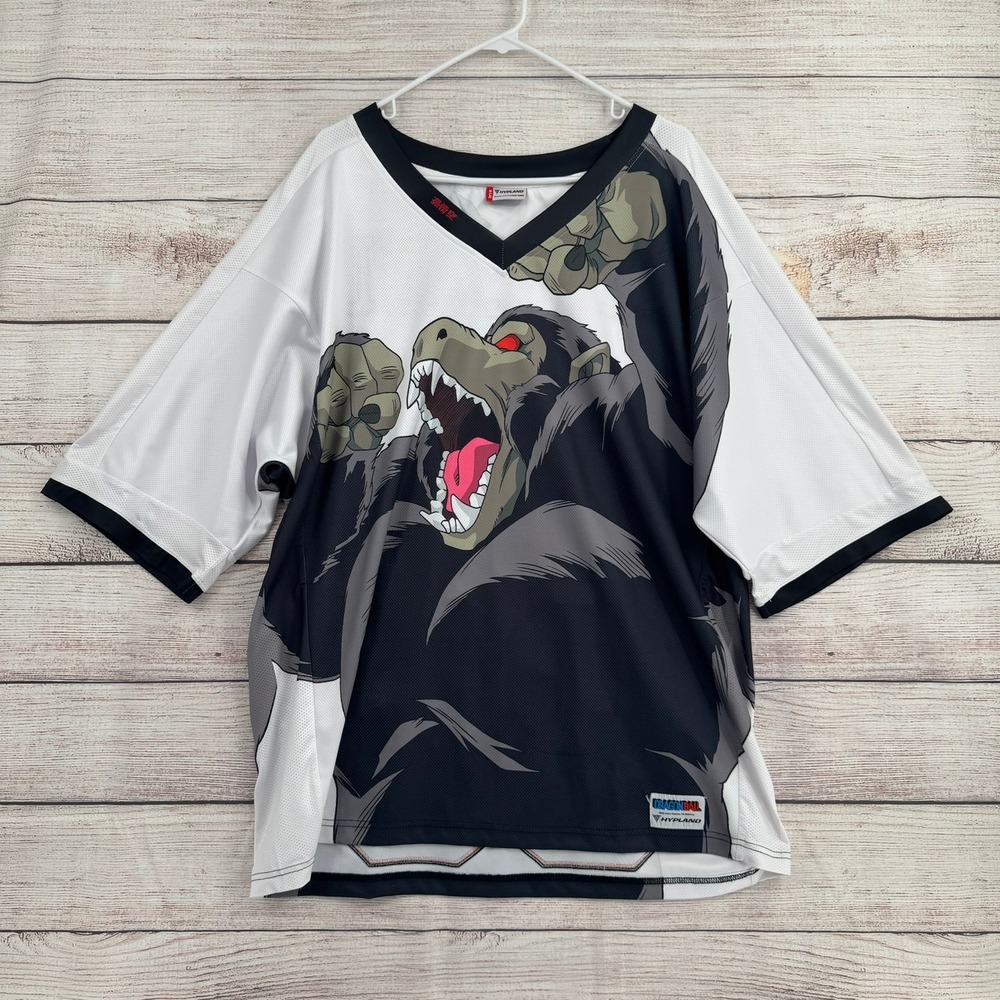 Hypland Dragon Ball Great Ape Jersey Mens XL White Black Oozaru 86 Streetwear